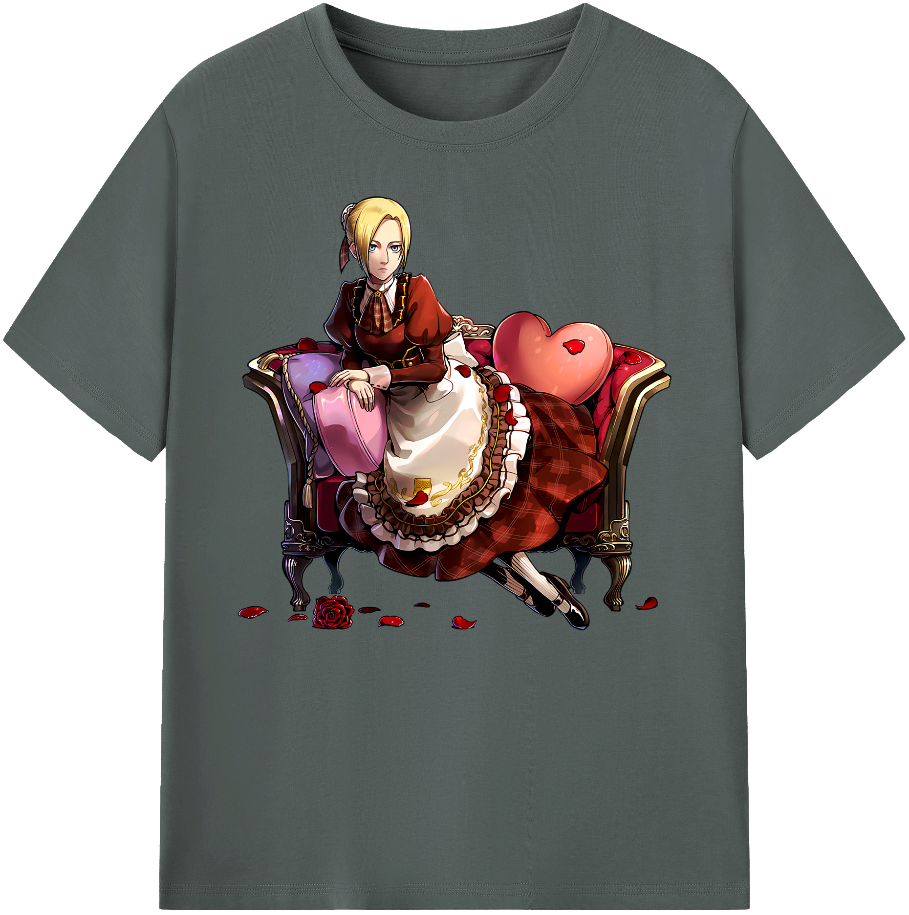 （画像用） 進撃の巨人 アニ・レオンハート Attack on Titan Annie Leonhart 綿100％ メンズ半袖Tシャツ｜肌触りやわらか＆通気性